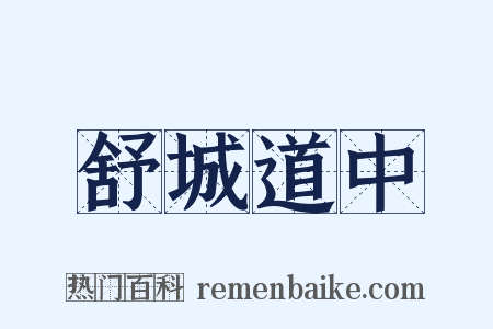 舒城道中是什么意思的图片